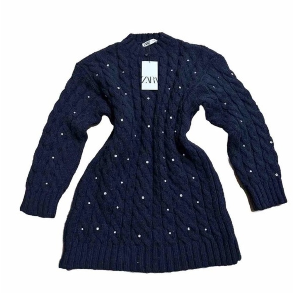 ZARA Rhinestone‎ Oversized Sweater
